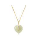 Collier Jade Nephrite Argent 925/Plaqué or