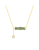 Collier Jade Nephrite Argent 925/Plaqué or