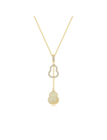 Collier Jade Nephrite Argent 925/Plaqué or