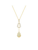 Collier Jade Nephrite Argent 925/Plaqué or