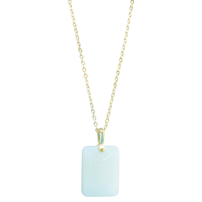 Collier Jade Nephrite Argent 925/Plaqué or