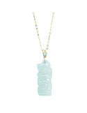 Collier Jade Nephrite Argent 925/Plaqué or
