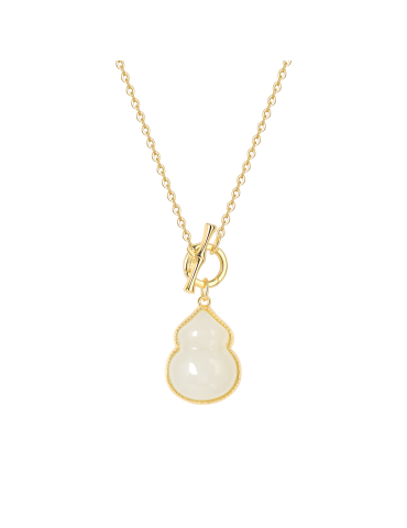 Collier Jade Nephrite Argent 925/Plaqué or