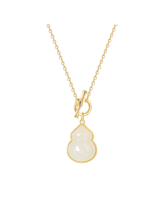Collier Jade Nephrite Argent 925/Plaqué or