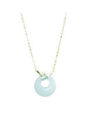 Collier Jade Nephrite Argent 925/Plaqué or