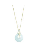 Collier Jade Nephrite Argent 925/Plaqué or