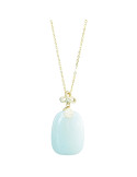 Collier Jade Nephrite Argent 925/Plaqué or