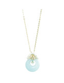 Collier Jade Nephrite Argent 925/Plaqué or