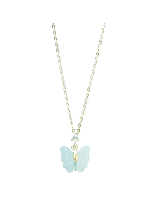 Collier Jade Nephrite Argent 925/Plaqué or
