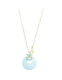Collier Jade Nephrite Argent 925/Plaqué or