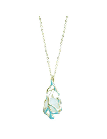 Collier Jade Nephrite Argent 925/Plaqué or