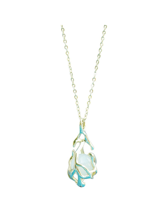 Collier Jade Nephrite Argent 925/Plaqué or