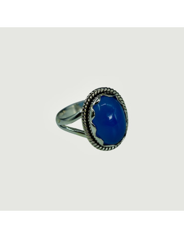Bague Anita Calcédoine Bleu