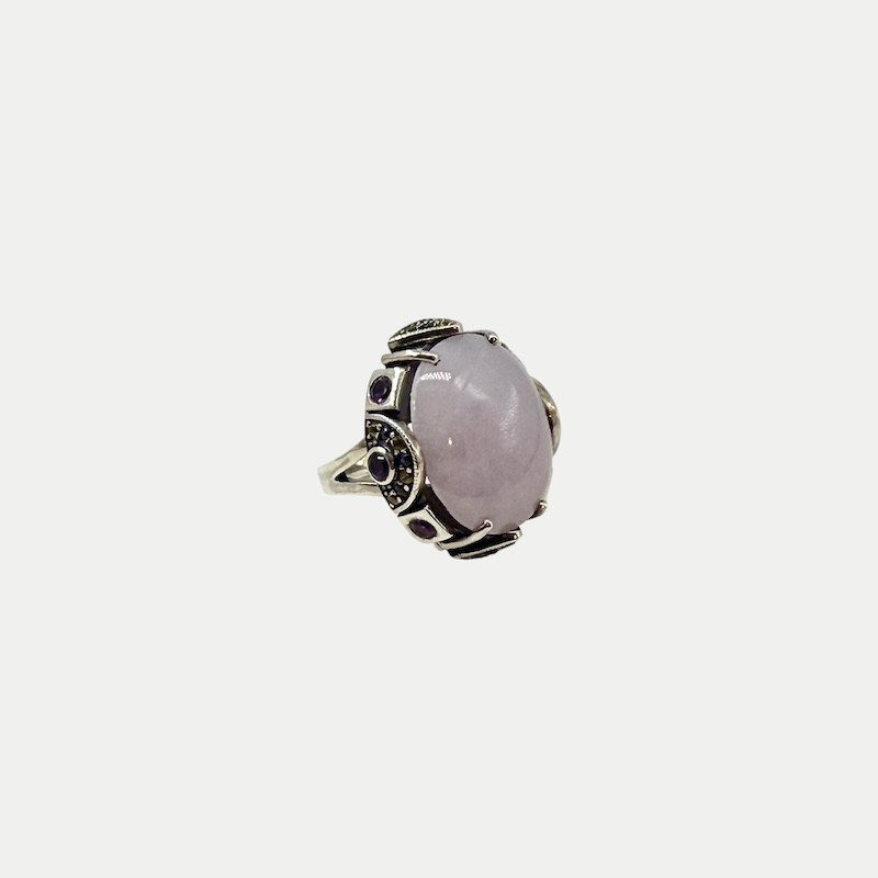 Bague Jade Rhodolite Hisonite